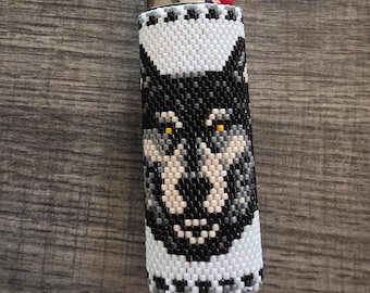 Funda para encendedor WOLS hecha a mano con cuentas