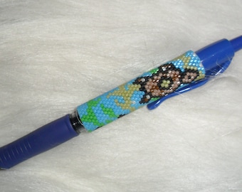 SEA TURTLE Hand Beaded Pen Wrap