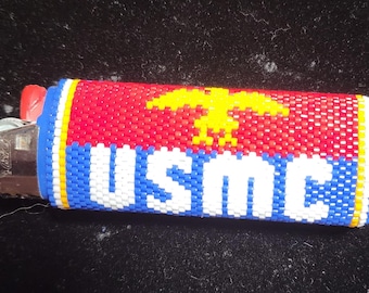 Funda para encendedor con cuentas de una mano del USMC