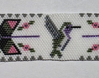 Brazalete con cuentas de colibrí