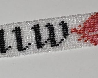 NATIVE AMERICAN (MMIW 2) Hand Beaded Cuff Bracelet