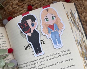 Magnetic bookmark featuring characters from God of Malice, Rina Kent / Romantic bookmark / Cute bookmark / Gift for book lovers.