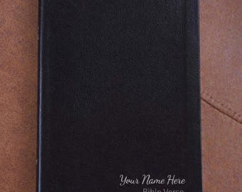 Personalized NIV Bible – Engraved Name & Verse, Bonded Leather
