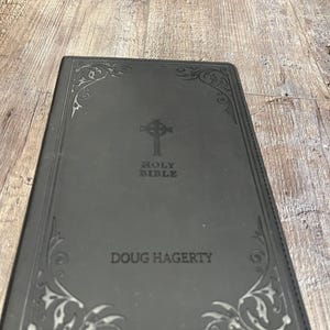 Personalized NRSV  Catholic Bible | Black Leathersoft Cover, Custom Name