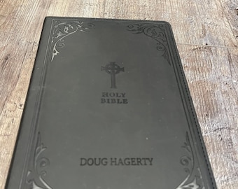 Personalized NRSV  Catholic Bible | Black Leathersoft Cover, Custom Name