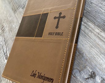 Personalized NIV  Bible | Leathersoft Brown • Red Letter • Optional Name & Verse