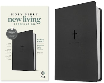 Personalized NLT Large Print Thinline Bible | Custom Engraved Name & Verse | Leather-Look Christian Gift | Filament Enabled Bible