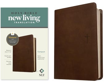 Personalized Compact NLT Bible | Custom Engraved LeatherLike Cover (Filament Enabled)