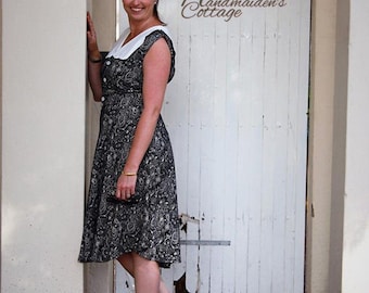 The Handmaiden's Cottage "Charlotte" Dress PDF Pattern for Women, Sizes 2 through size 16