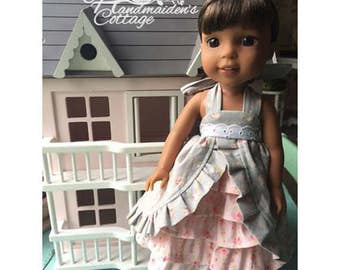 Dolly Tea Party Dress for 14 1/2" Dolls PDF Pattern