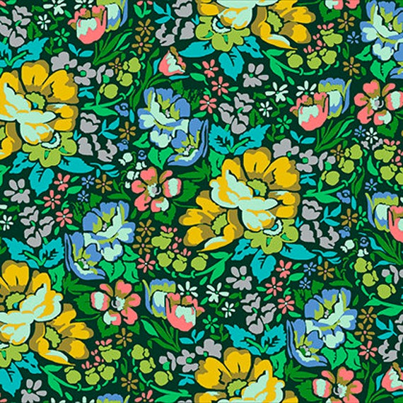 Anna Maria Horner PWAH083 Floral Retrospective Overachiever Velvet Fabric By Yd