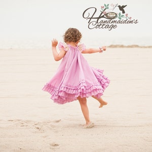 The Handmaiden's Cottage Swing Dress PDF pattern, sizes 6 months through size 8 with Dolly Dress pattern included image 3