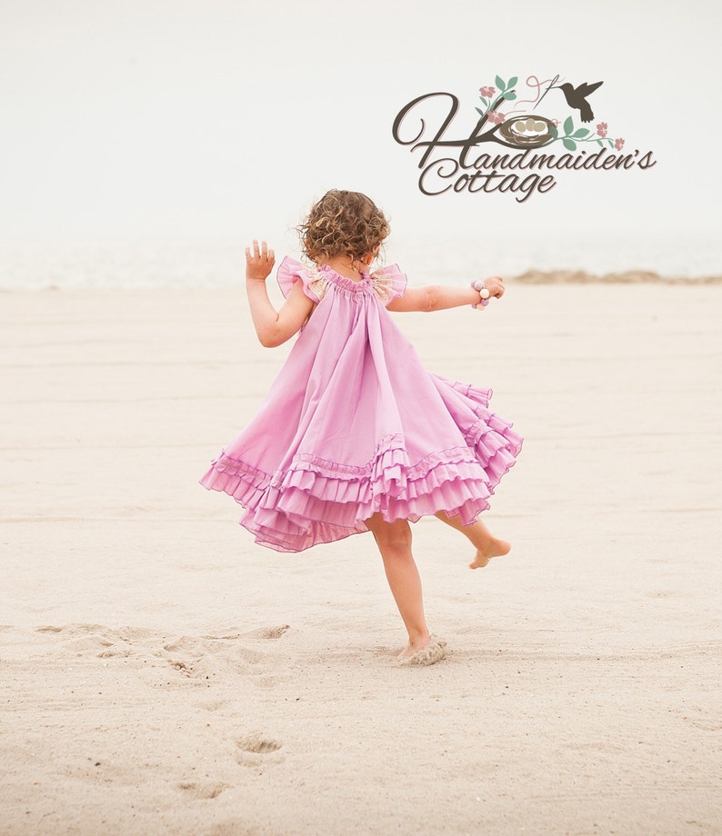 The Handmaiden's Cottage Swing Dress PDF pattern, sizes 6 months through size 8 with Dolly Dress pattern included image 3