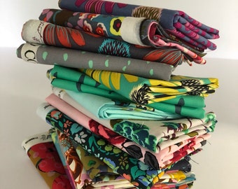 Anna Maria Horner, Fat Quarter Set of 16 prints from Field Study, Honor Role, Floral Retrospective, Pretty Potent, Mod Corsage, Loulouthi