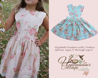 Elizabeth Pinafore PDF Pattern Sizes 2T through size 8