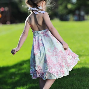 Madelyn Halter Dress PDF pattern Sizes 2T through size 10 image 4