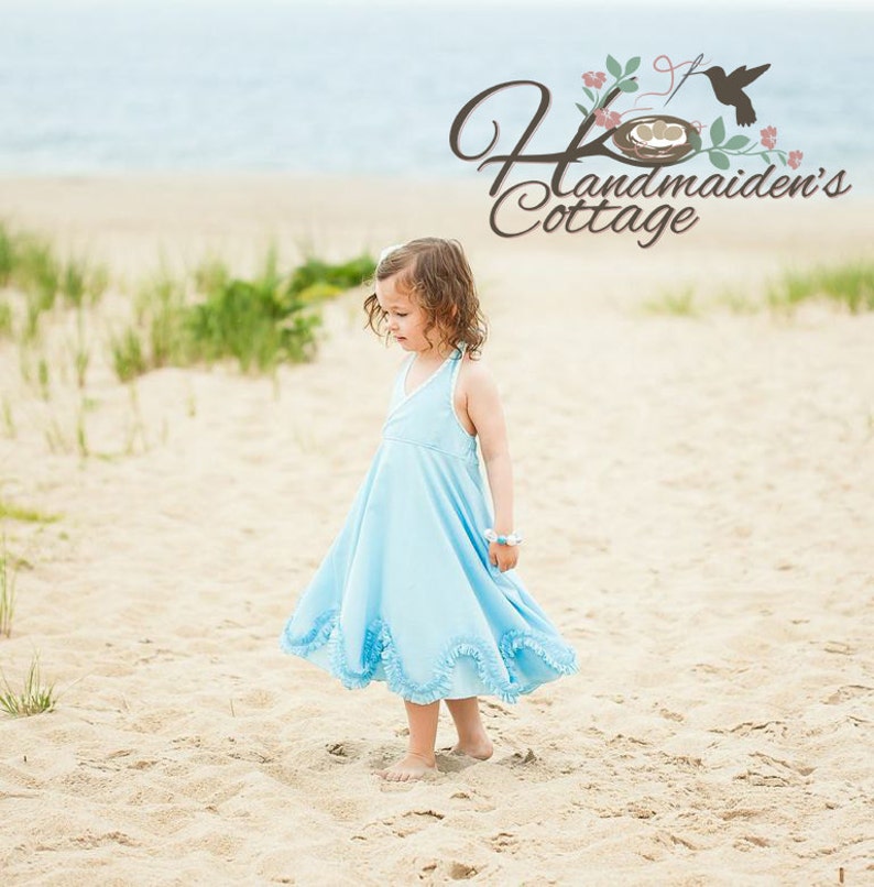 Madelyn Halter Dress PDF pattern Sizes 2T through size 10 image 1