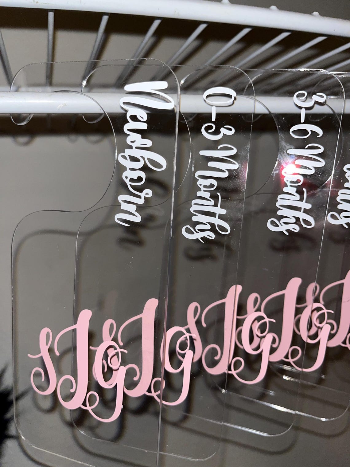 Monogram Divider Custom Baby Monogram Closet Divider Set - Acrylic Dividers for Baby ...