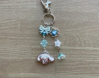 Cinnamon charm beaded keychain