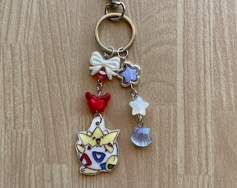 Cute Egg charm beaded keychain