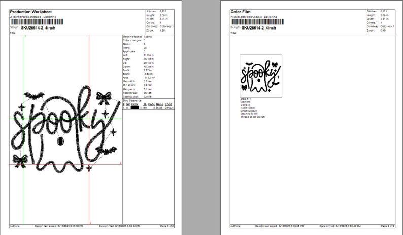 May include: A black and white design featuring the word "spooky" in a stylized font, with a ghost, bats, bows, and stars. The design is on a white background, suitable for Halloween-themed products.