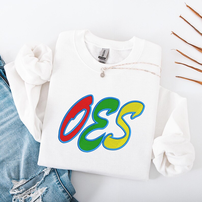 OES Colorful Letters Embroidery Design | Modern Order of the Eastern ...