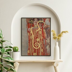 Impression d&#39;art Gustav Klimt | Toile d&#39;art Gustav Klimt | Gustav Klimt-Hygieia 1907 | Art déco murale Gustav Klimt , Art de musée , Art Gustav