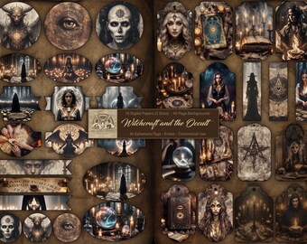 Witchcraft Junk Journal Kit: Gothic Occult Ephemera (Digital Download)