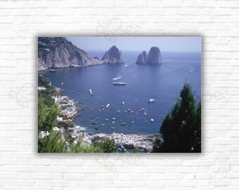 Slim Aarons  Capri Bay Print/Poster - 1958: Faraglioni Rocks on the Italian island of Capri.