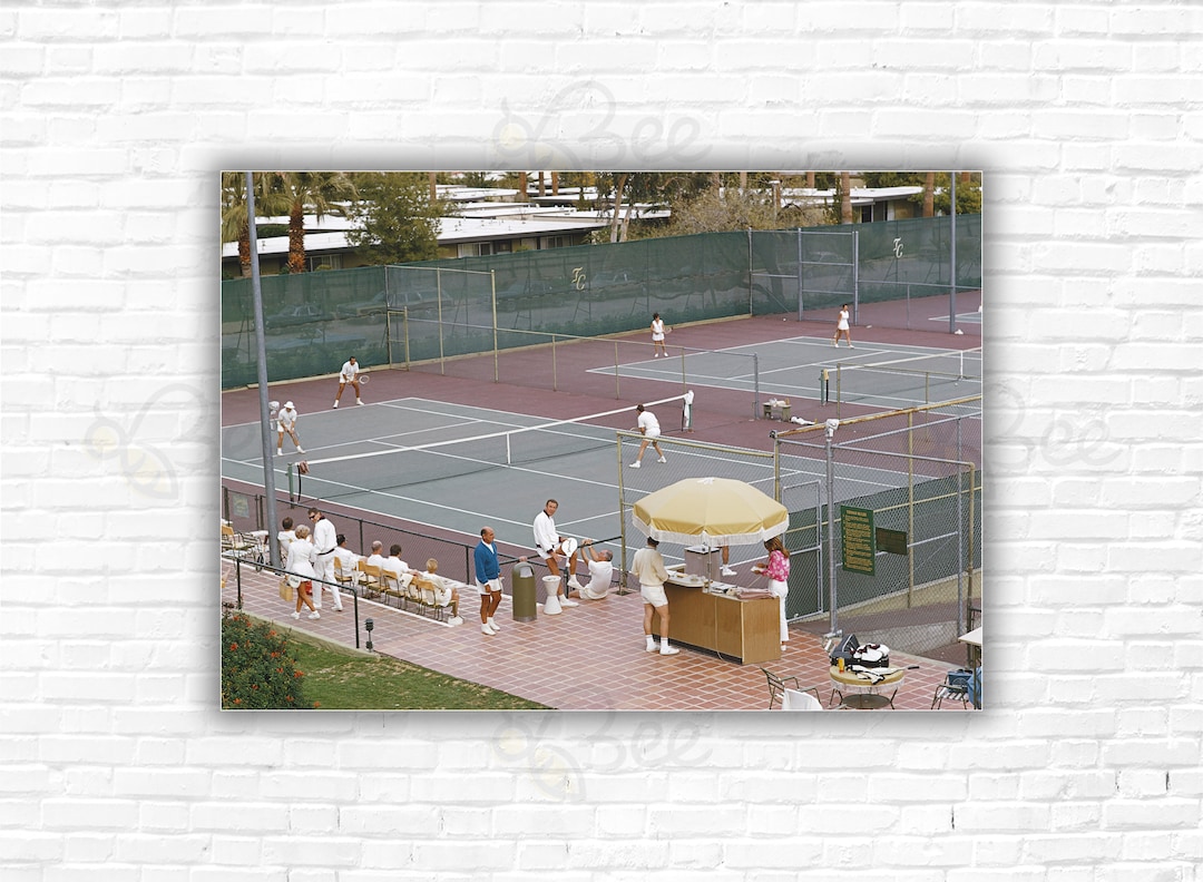 Slim Aarons Palm Springs Tennis Club Print poster Two Doubles Matches slim-aarons-palm-springs-tennis-club-print-poster-two-doubles-matches