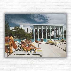 Slim Aarons  Armando&#39;s Beach Club Print/Poster - Sunbathers at Armando&#39;s Beach Club, Acapulco, Mexico, February 1975.