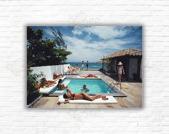 Slim Aarons Buzios Print/Poster: Holidaymakers in Armacao dos Buzios, Brazil, January 1983.