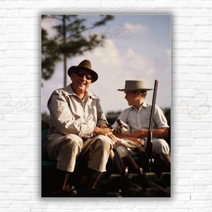 Stampa/poster della famiglia Slim Aarons Shooting - Earl E T Smith & Son al Bonnette Hunting Club, vicino a Palm Beach, Florida, c 1960