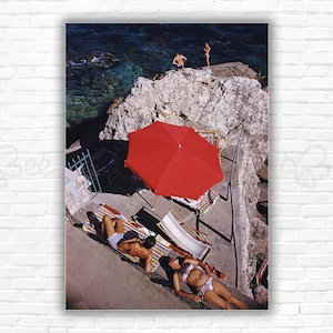 Slim Aarons La Canzone Del Mare Stampa/Poster - La Canzone del Mare a Capri, Italia, luglio 1958.