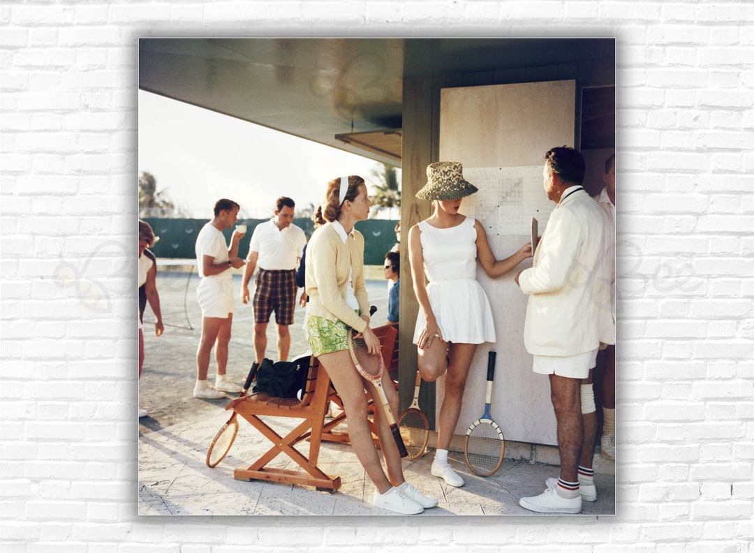 Slim Aarons Tennis in the Bahamas Print/poster Vibrant Beachside