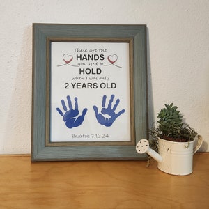 2 Geburtstag Kinder Handabdruck Kunst Digitaler Download