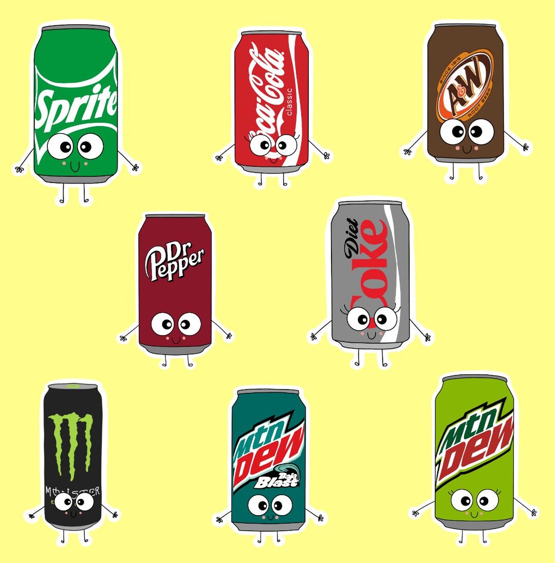 Soda Pop Sticker Pack | 8 Count | Kawaii Sticker | Sticker for Water ...