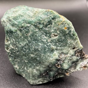 Sea Jasper crystal specimen 4.3 oz, natural rough rock gazing up from the ocean depths