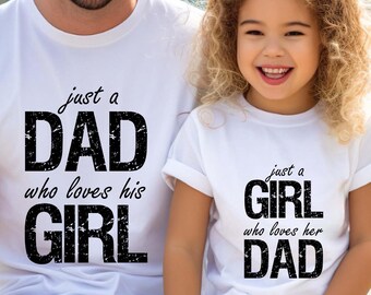 Dad and Daughter Matching Cotton T-Shirts, Father's Day Gift