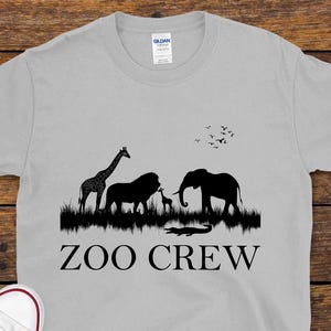Camiseta de equipo del zoológico, camiseta a juego de la familia de animales de safari, camiseta de grupo para el zoológico, camiseta de vida silvestre, camiseta de equipo del zoológico escolar, camiseta para amantes de los animales