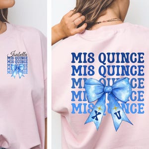 Personalized Mis Quince XV T-Shirt: Custom Sweet 15 Birthday Girl Name Tee, Quinceanera Shirt