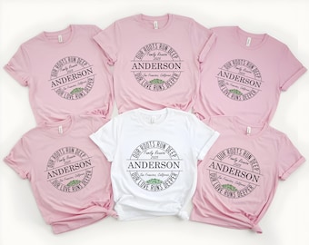 Personalisiertes Familientreffen-Shirt: Personalisierter Nachname & Zustand, passend zur Versammlung 2025