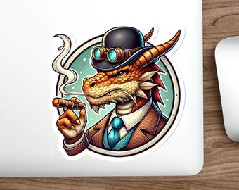 Reginald the Dapper Dragon (Die-Cut Stickers)