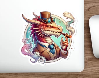 Alistair the Victorian Dragon (Die-Cut Stickers)