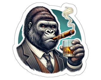 Gentleman's Indulgence (Die-Cut Gorilla Stickers)