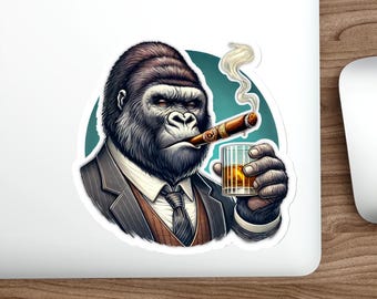 Gentleman's Indulgence (Die-Cut Gorilla Stickers)