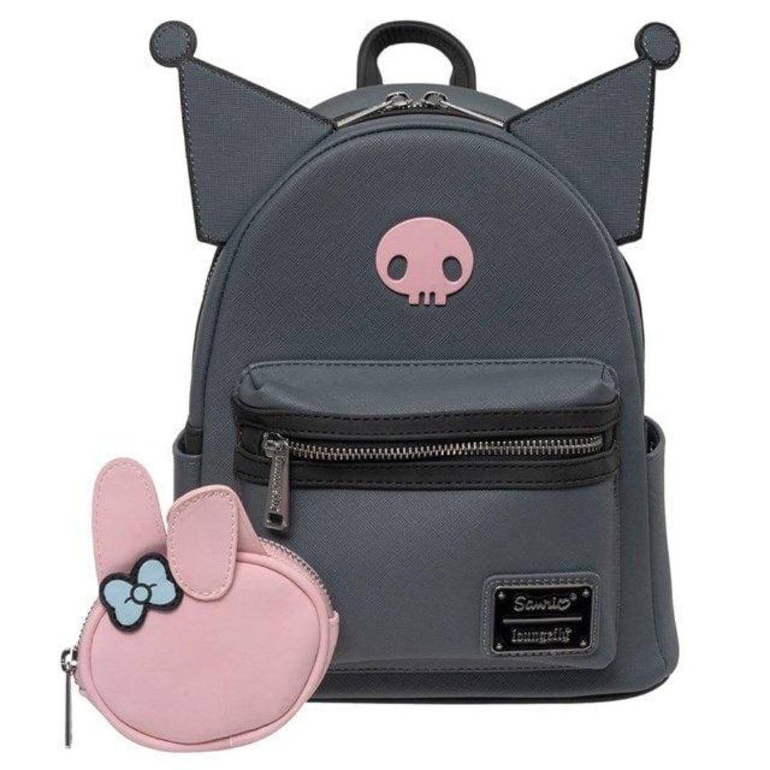 cat mini backpack purse Disney Alice in Wonderland -- Cheshire Smile 11-inch Vegan Leather Metal Hardware Double Zipper Main Compartment Chococat Stars Mini Backpack