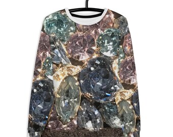 Elizabeth Taylor Jewels Unisex Sweatshirt designed from an item of jewelry owned and worn by Elizabeth in 1940&#39;s.