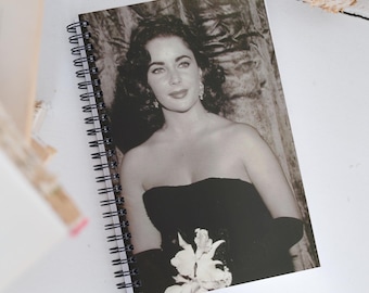 Elizabeth Taylor &quot;Giant&quot; 1956 Spiral notebook designed from image in book, Elizabeth Taylor My Celebrity Connection.
