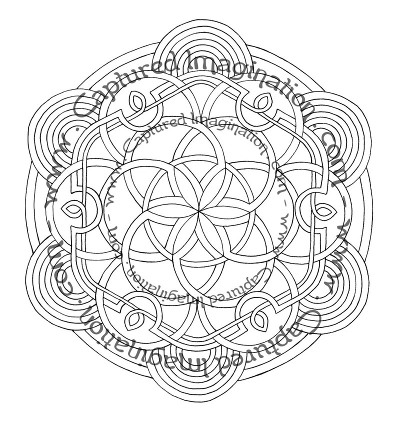 DIY Coloring Page Celtic Mandala Instant Download - Etsy